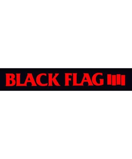 Black Flag/オフィシャルステッカー/バンドロゴ/レッドカラー：ブラック<br>サイズ：5x28�<br>ブラックベースに横長の赤い文字でロゴのデザインです。