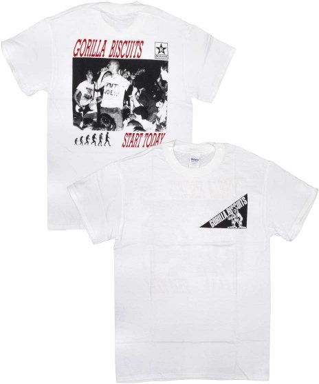 Gorilla Biscuits/オフィシャルバンドTシャツ/Triangleカラー：ホワイト<br>サイズ：S〜L<br>バックには、大きくライブフォトをプリントしたデザイン