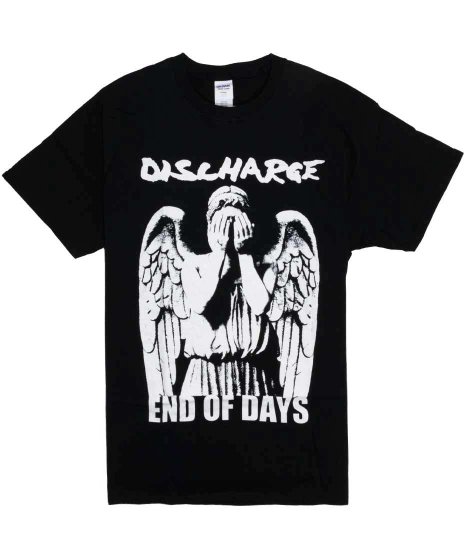 Discharge/オフィシャルバンドTシャツ/End Of Daysカラー：ブラック<br>サイズ：S〜L<br>ブラックに、End of the Daysのジャケットデザイン