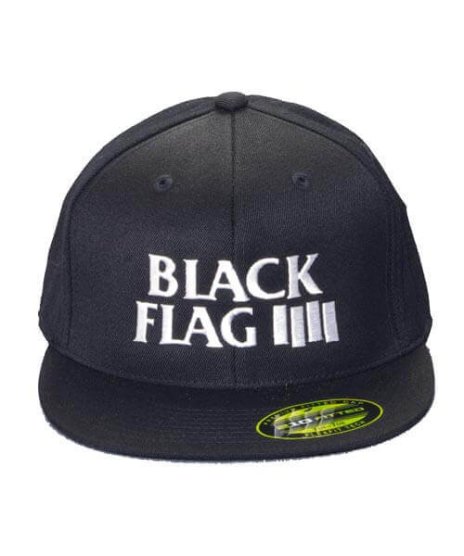 Black Flag/オフィシャルキャップ/Flex Fit 6パネル/Bars And Logoカラー：ブラック<br>サイズ：S/M、L/XL<br>ブラックフラッグのロゴフレックスフィットキャップ