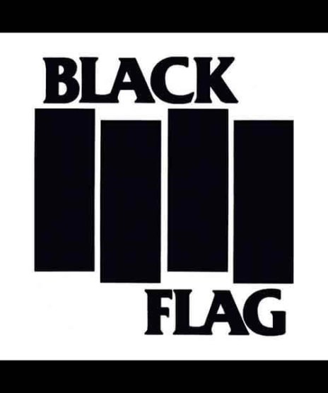 Black Flag/オフィシャルステッカー/バンドロゴカラー：ホワイト<br>サイズ：10x12cm<br>グレッグギンのレーベルSSTレコード製