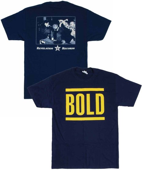 Bold/オフィシャルバンドTシャツ/OG Logoカラー：ネイビー<br>サイズ：S〜XL<br>SxE定番のBOLDのバンドロゴのみをデザインしたTシャツです