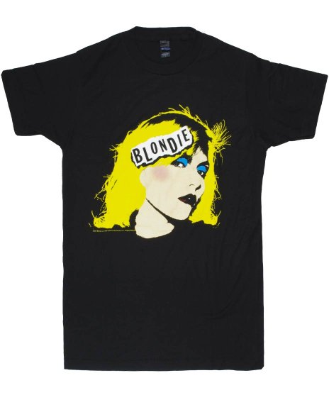 ブロンディー/オフィシャルバンドTシャツ/Faceカラー：ブラック<br>サイズ：S〜L<br>デボラ・ハリーの顔をデザインしたグラフィックです