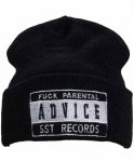 SSTレコード/オフィシャルビーニー/Fuck Parental Adviceカラー：ブラック<br>サイズ：ワンサイズ<br>パンクの老舗レーベルSSTレコードのオフィシャルキャップ