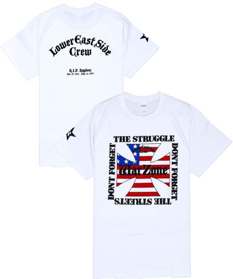 Warzone/オフィシャルバンドTシャツ/Don'T Forget The Struggle…/ホワイト <ul><li>カラー：ホワイト</li><li>サイズ：M,L</li><li>ホワイトにフロントに大きくロゴを配置したデザイン</li></ul>