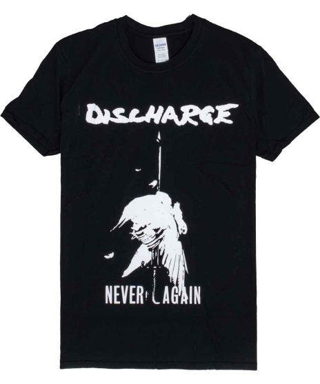 Discharge/オフィシャルバンドTシャツ/Never Again<ul><li>カラー：ブラック</li><li>サイズ：M,L,XL</li><li>ディスチャージの傑作Never Againのジャケットデザイン</li></ul>
