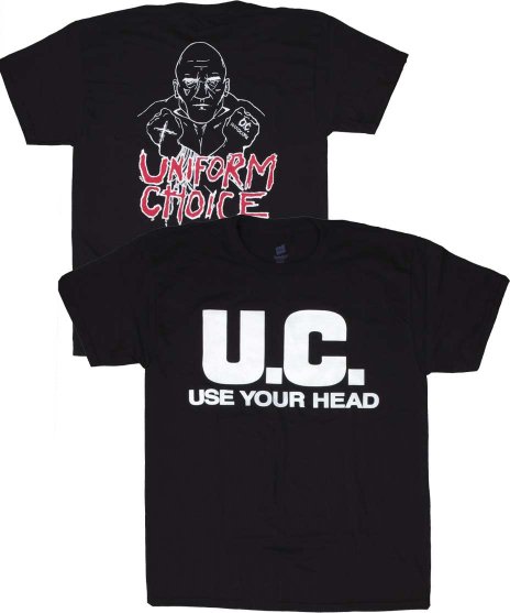 Uniform Choice/オフィシャルバンドTシャツ/Use Your Head<ul><li>カラー：ブラック</li><li>サイズ：M,L,XL</li><li>バックには定番のSxEの人物イラスト</li></ul>