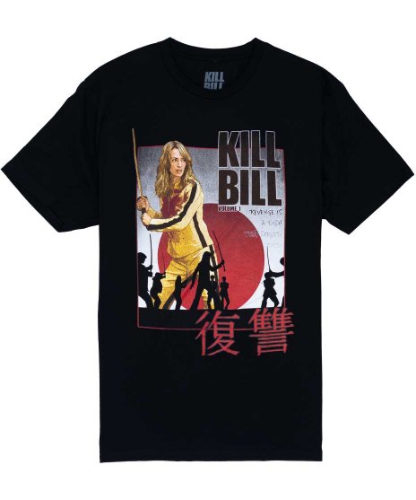 Kill Bill/オフィシャルTシャツ/ポスターデザインカラー：ブラック<br>サイズ：S〜L<br>キル・ビルのポスターデザイン