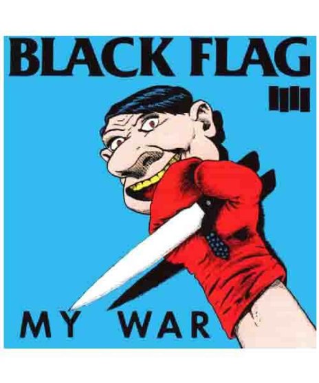Black Flag/オフィシャルステッカー/My Warカラー：ブルー<br>サイズ10x10cm<br>セカンド・アルバムMy Warのアルバムステッカー