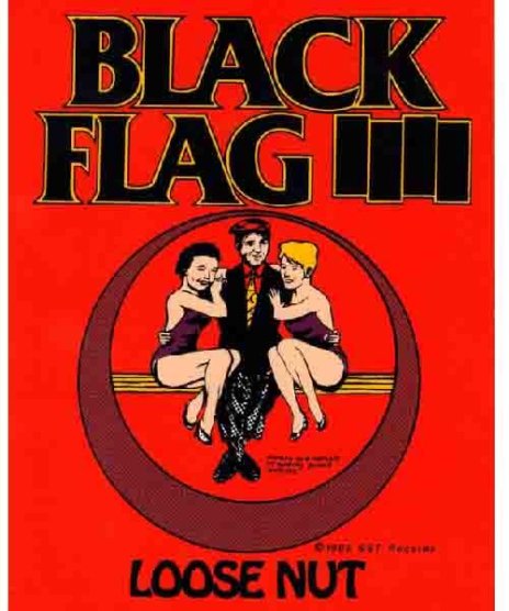 Black Flag/オフィシャルステッカー/Loose Nutカラー：レッド<br>サイズ：11x14cm<br>Black FlagのアルバムLoose Nutのジャケットステッカー