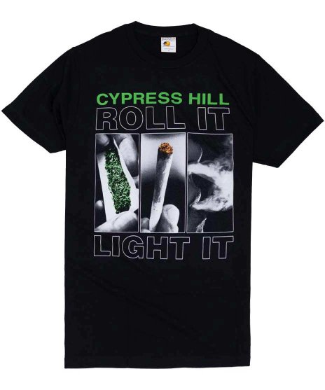 Cypress Hill/オフィシャルバンドTシャツ/Roll It Up <ul><li>カラー：ブラック</li><li>サイズ：M,L,XL</li><li>サイプレスヒルらしい巻いて吸ってという感じのデザイン</li></ul>