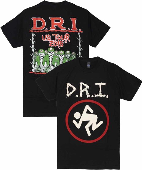 DRI/オフィシャルバンドTシャツ/2016 USツアーデザイン/バックプリント有<ul><li>カラー：ブラック</li><li>サイズ：S</li><li>2016年のDRI北米ツアーデザイン。</li></ul>