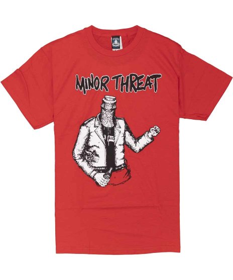 Minor Threat/オフィシャルバンドTシャツ/Bottled Violence <ul><li>カラー：レッド</li><li>サイズ：M,L,XL</li><li>マイナー・スレット ボトルマン アートワーク</li></ul>