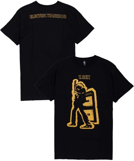 T.Rex/オフィシャルバンドTシャツ/Electric Warrior<ul><li>カラー：ブラック</li><li>サイズ：S,M,L</li><li>1971年のアルバムElectric Warriorのジャケットデザイン。</li></ul>