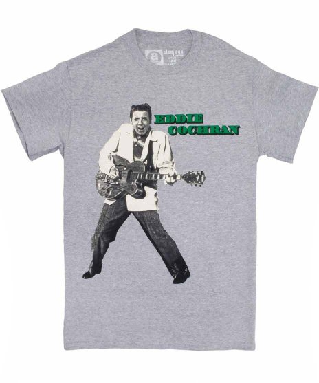 エディ コクラン/オフィシャルバンドTシャツ/Dollarカラー：グレー<br>サイズ：Ｓ〜Ｌ<br>エディー・コクランとギターのデザインです。