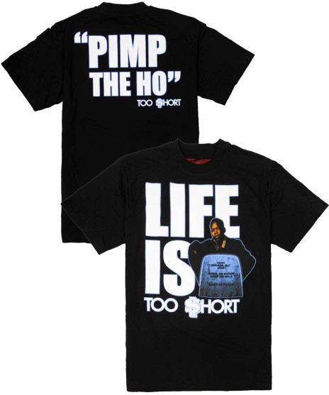Too $hort/オフィシャルバンドTシャツ/Life is Too Short <ul><li>カラー：ブラック</li><li>サイズ：M,L,XL</li><li>1988年のアルバムジャケットデザイン</li></ul>