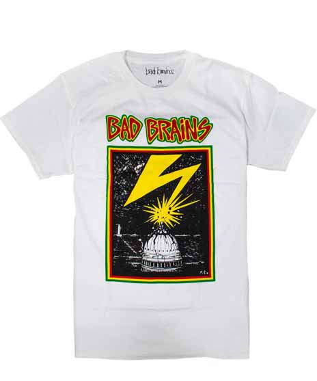 Bad Brains/オフィシャルバンドTシャツ/Capitol/ホワイトカラー：ホワイト<br>サイズ：S〜XL<br>バッドブレインズの議事堂のデザインにイエローボディー