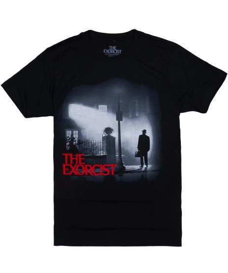 エクソシスト/オフィシャルTシャツ/Night Watchカラー：ブラック<br>サイズ：S~XL<br>神父が家を訪れるエクソシストのポスターデザイン。
