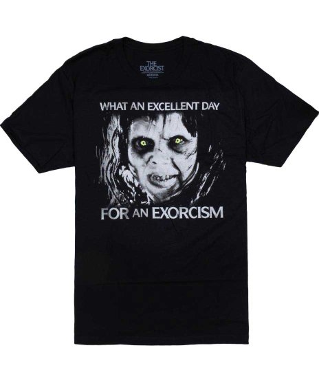 エクソシスト/オフィシャルTシャツ/Excellent Dayカラー：ブラック<br>サイズ：S~XL<br>悪魔祓いの前に悪魔 ( カーリー）のセリフ入り。