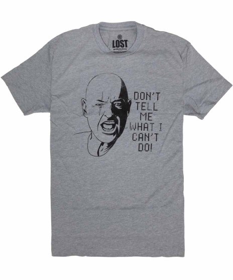 TVドラマ Lost（ロスト） /オフィシャルTシャツ/Don't tell me what I can't do!<ul><li>カラー：ブラック</li><li>サイズ：M,L,XL</li><li>LOSTの老人ジョン・ロックのデザイン。</li></ul>
