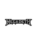 Megadeth/オフィシャルワッペン/シルバーバンドロゴサイズ：9.5 × 2.5cm<br>定番のメガデスのバンドロゴデザイン。
