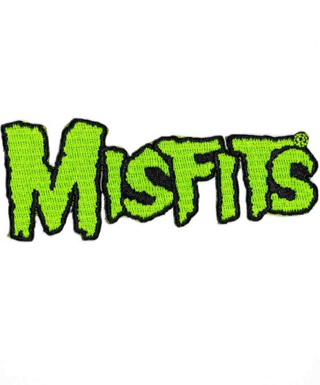 Misfits/オフィシャルワッペン/グリーンバンドロゴサイズ：10 × 4cm<br>グリーンのバンドロゴデザイン。
