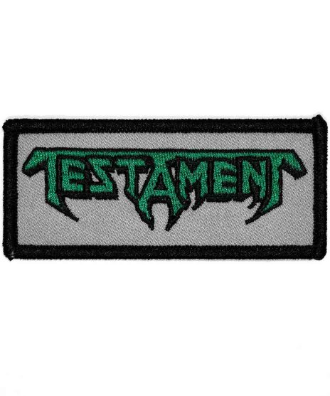 Testament/オフィシャルワッペン/バンドロゴサイズ：9 × 4cm<br>テスタメントのバンドロゴワッペン