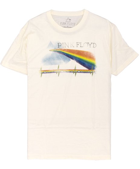 Pink Floyd/オフィシャルバンドTシャツ/Prism Color Relicカラー：アイボリー<br>サイズ：M、L<br>定番プリズムのデザイン