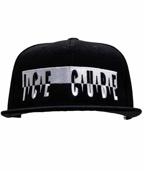 Ice Cube/オフィシャルキャップ/スナップバック6パネル/バンドロゴカラー：ブラック<br>サイズ：フリー<br>ブラックにIce Cubeロゴの刺繍