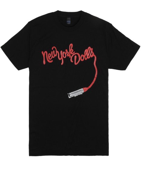 New York Dolls/オフィシャルバンドTシャツ/リップスティックロゴカラー：ブラック<br>サイズ：M〜XL<br>リップスティクバンドロゴ