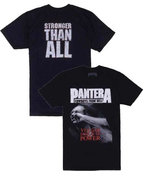 Pantera/オフィシャルバンドTシャツ/Vulgar Display Of Power<ul><li>カラー： ブラック</li><li>サイズ：M,L,XL</li><li>Vulgar Display Of Powerのジャケットデザイン</li></ul>