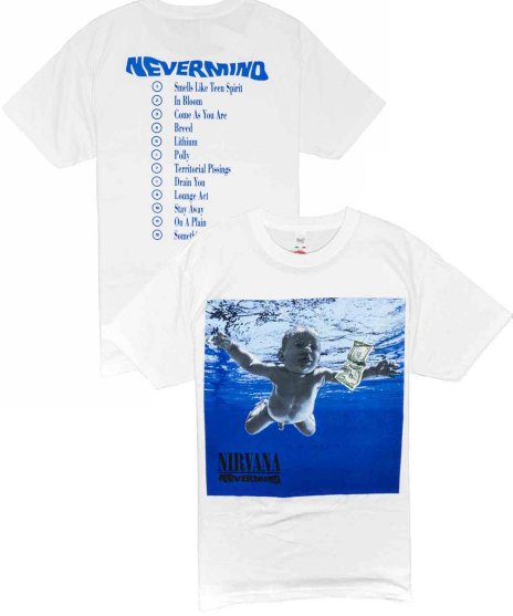 Nirvana/オフィシャルバンドTシャツ/NEVERMIND<ul><li>カラー： ホワイト</li><li>サイズ：M,L,XL</li><li>Nevermindのジャケットデザイン</li></ul>