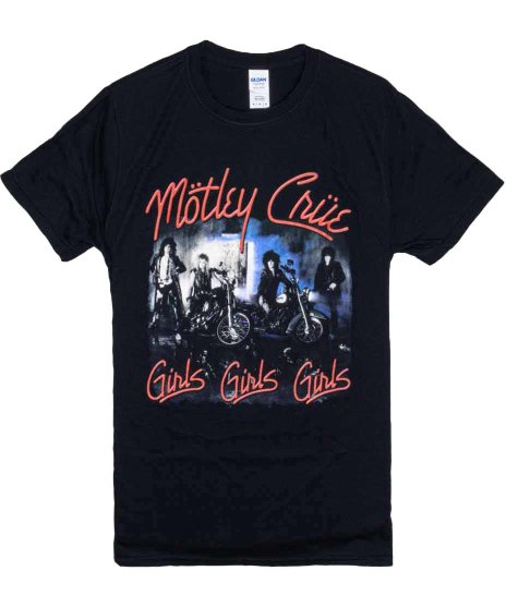 Motley Crue/オフィシャルバンドTシャツ/ Girls, Girls, Girls<ul><li>カラー： ブラック</li><li>サイズ：M,L,XL</li><li>Girls,Girls,Girlsのジャケットデザイン。</li></ul>