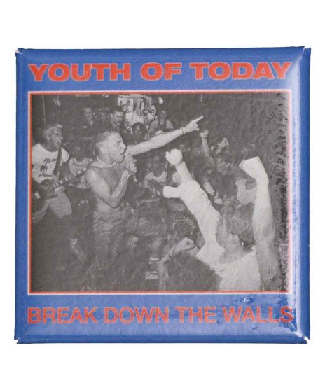 Youth Of Today/オフィシャル缶バッジ/Break Down the Wallsサイズ：40mm