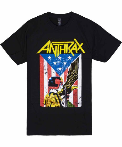 Anthrax/オフィシャルバンドTシャツ/Dredd Eagle <ul><li>カラー： BLK</li><li>サイズ：M,L,XL</li><li>Among The Livingのジャケットのデザイン</li></ul>
