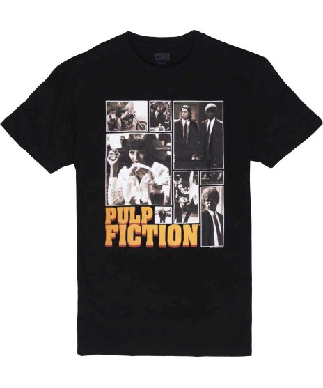 Pulp Fiction/オフィシャルTシャツ/コラージュ<ul><li>カラー： BLK</li><li>サイズ：M,L,XL</li><li>コーラージュデザイン。</li></ul>