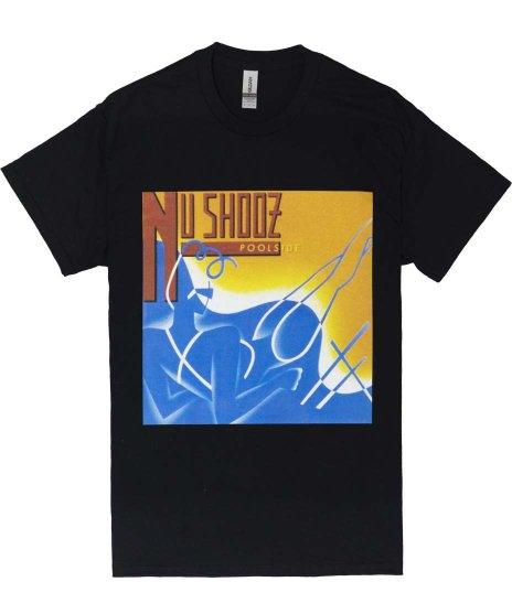 Nu Shooz/オフィシャルバンドTシャツ/Poolside<ul><li>カラー：ブラック</li><li>サイズ：M〜XL</li><li>Poolsideジャケットデザイン。</li></ul>