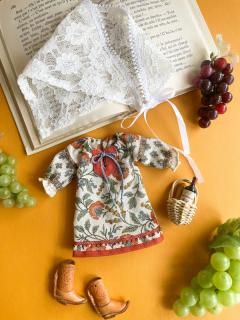 ロザリンペルレ様オリジナルキットvol43 リース刺繍ワンピース　2カラーセット オリジナルキット - rosalynnperle
