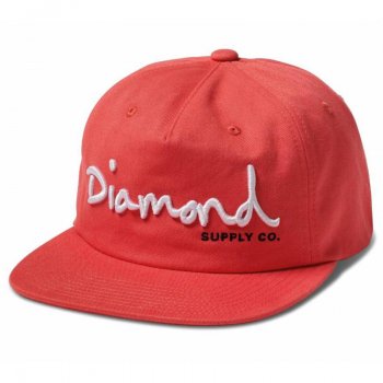 ダイアモンドサプライ DIAMOND SUPPLY CO. OG SCRIPT SNAPBACK SUM 19 キャップ CORAL コーラル CAP