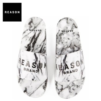 リーズンクロージング REASON CLOTHING Marble Slides サンダル WHITE ホワイト Sandals
