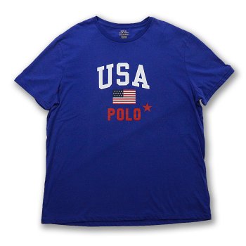 ラルフローレン RALPH LAUREN USA S/S TEE Tシャツ BLUE ブルー S/S T-SHIRTS XLサイズ