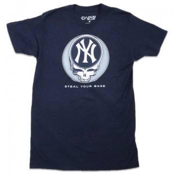 リキッドブルー LIQUID BLUE New York Yankees Steal Your Base T-Shirt Tシャツ navy ネイビー S/S T-SHIRTS