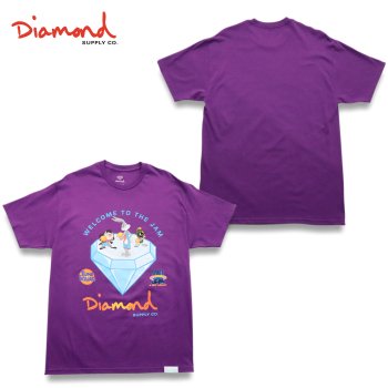 ダイアモンドサプライ DIAMOND SUPPLY CO. WELCOME TO THE JAM TEE Tシャツ PURPLE パープル S/S T-SHIRTS