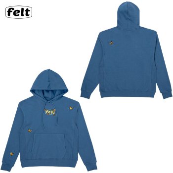 <img class='new_mark_img1' src='https://img.shop-pro.jp/img/new/icons15.gif' style='border:none;display:inline;margin:0px;padding:0px;width:auto;' />Felt フェルト BUTTERFLY FLEECE HOODIE フーディー STONE BLUE ストーンブルー PARKER
