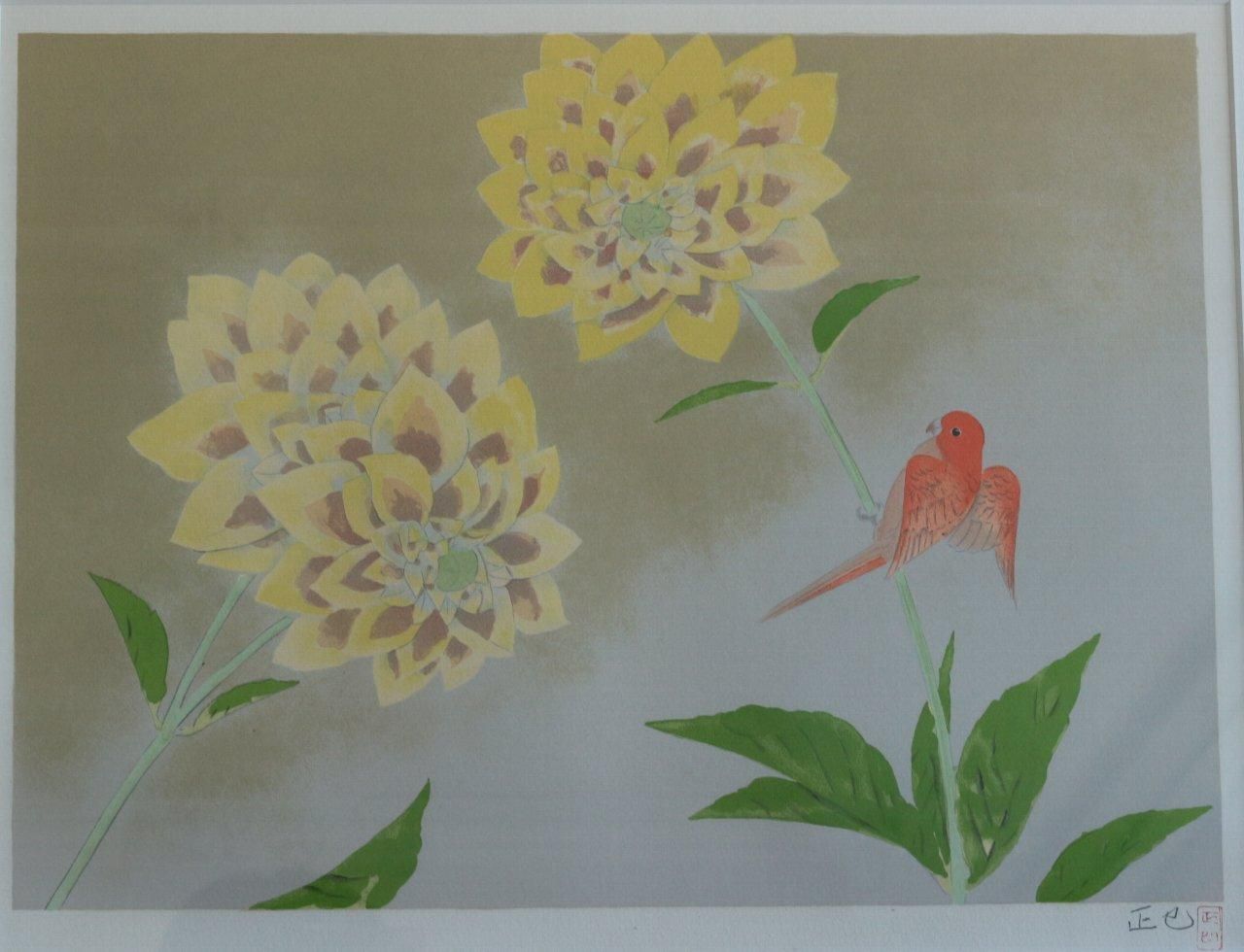 真作】版画 パトリック・リビングストーン リトグラフ 花と果実
