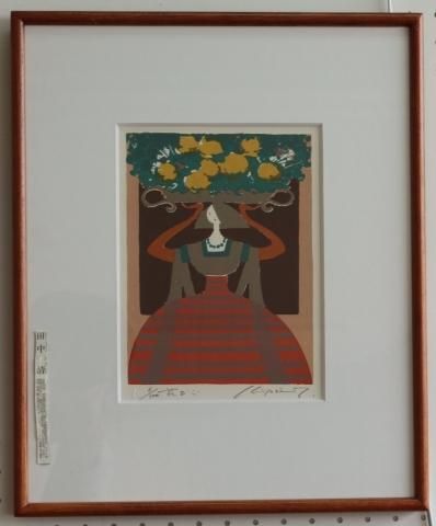 No.2193 木版画 牧野靖三「かえりみち」 - 版画