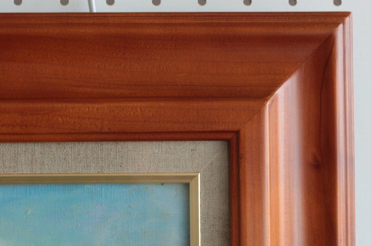 油彩 新保兵次郎 白馬への道 F8 商品番号104- 絵のある暮らし