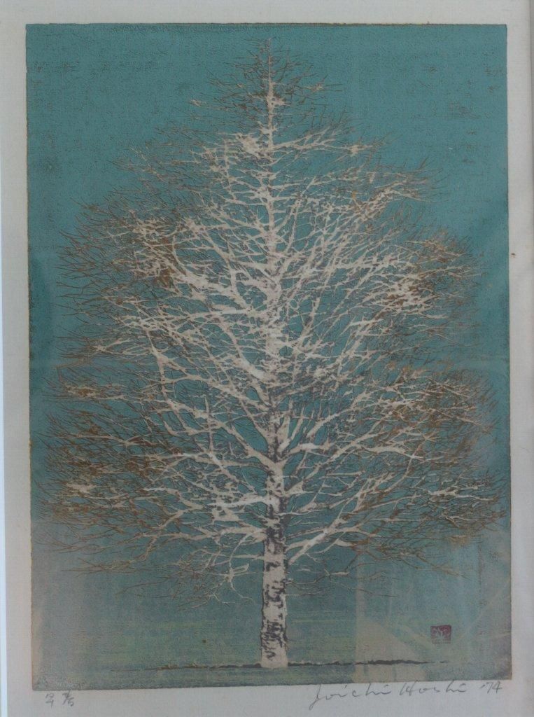 木版画 星襄一 「早春(無限定版)」 商品番号123 - 絵のある