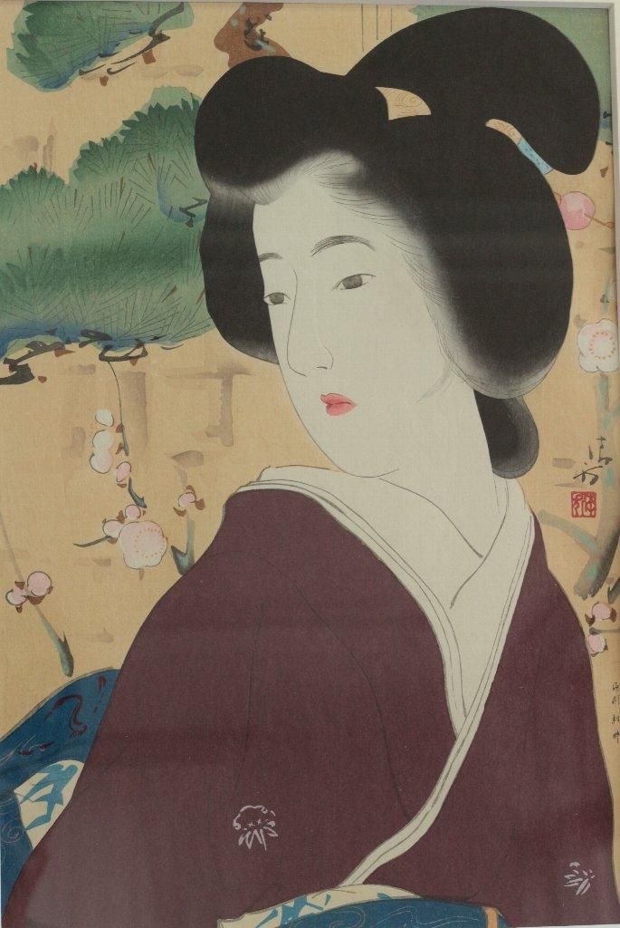「明治期頃挿絵 版木」裏に某海軍士官ノ下女とあり 1点|和本 木版 木版画 明治期頃挿絵 版木」裏に某海軍士官ノ下女とあり