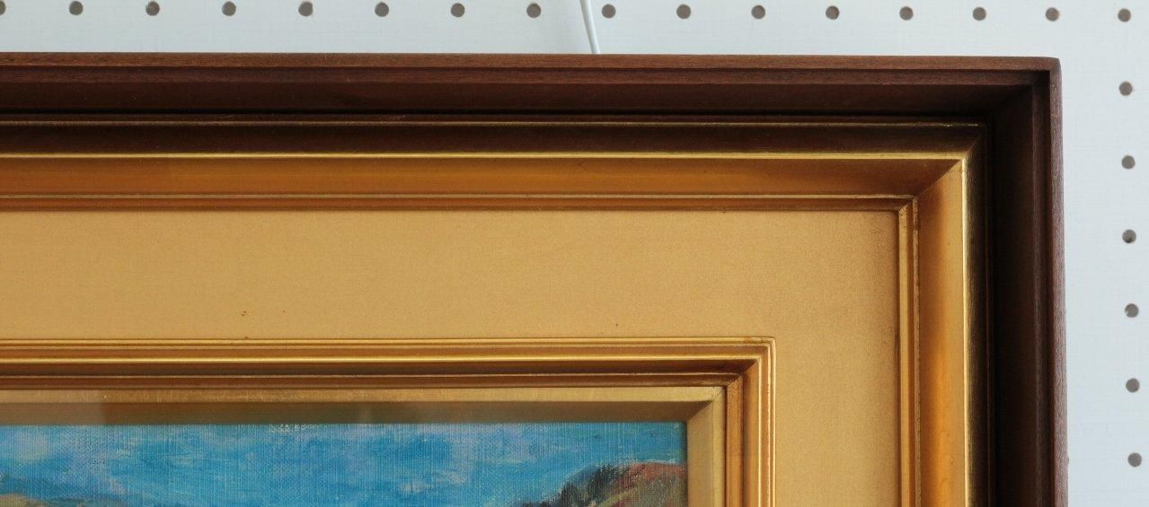 油彩 安宅安五郎 「杏の咲く里」 商品番号351- 絵のある暮らし 油彩 安宅安五郎 「杏の咲く里」 商品番号351- 絵のある暮らし